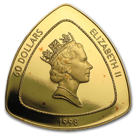 1998 Bermuda 1 oz Proof Gold $60 Triangle 1998 Bermuda 1 oz Proof Gold $60 Triangle